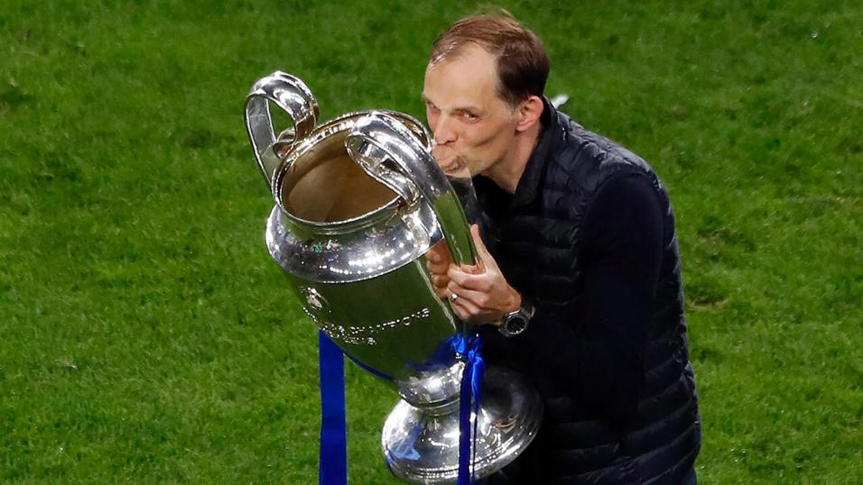 Chelsea manager Thomas Tuchel celebrates winning the Champions League in 2021